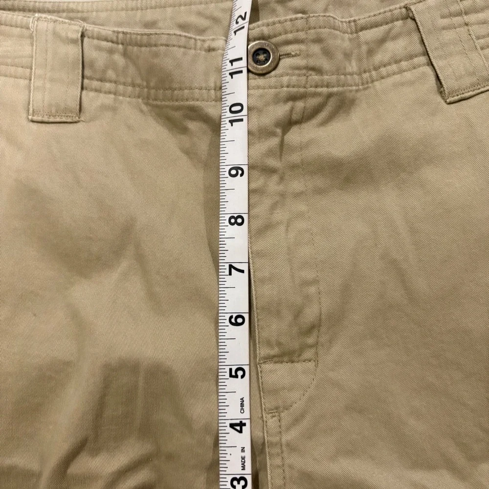 NCAA Alabama Crimson Tide Mens Khaki Cargo Shorts Tan Cotton Size 32‎ 34 Logo